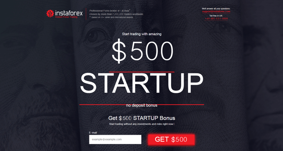 InstaForex StartUp Bonus